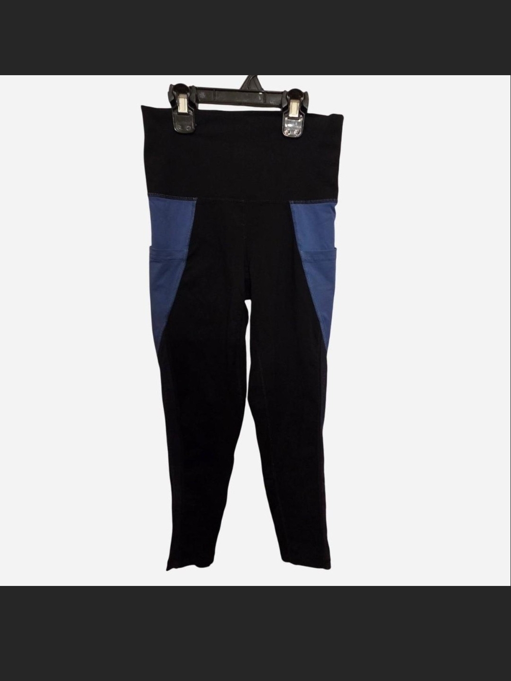 Aerie Chill Play Move Leggings Black In Blue Stash Pockets